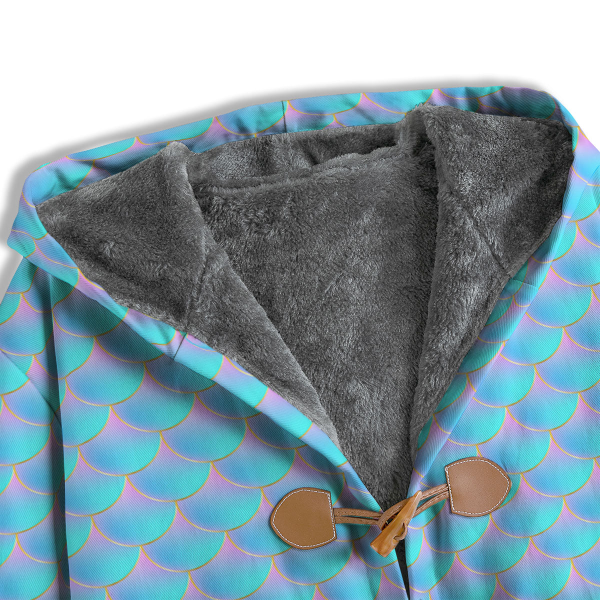 Mermaid Scales Blue Neon Print Pattern Men's Windbreaker Jacket-grizzshop