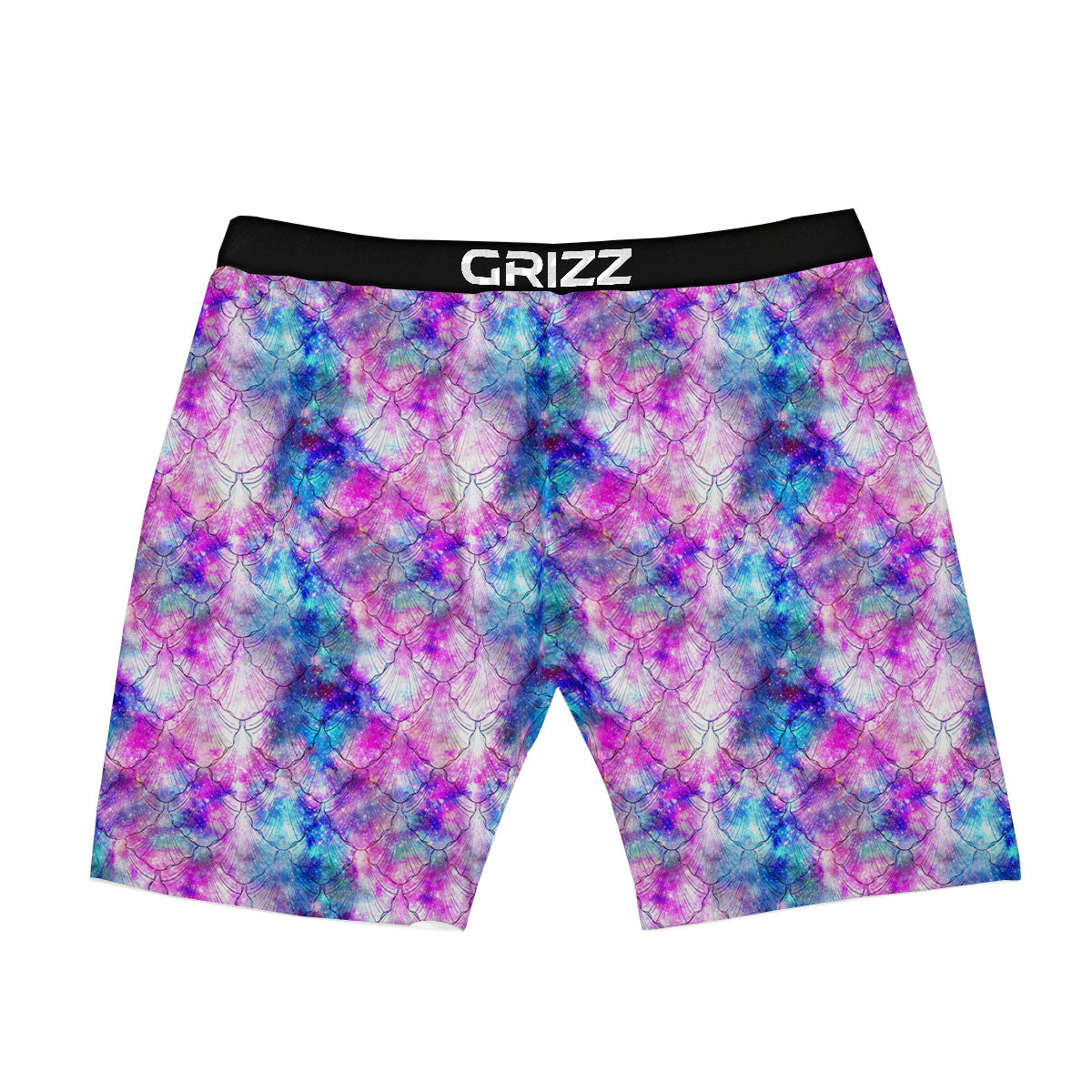 Mermaid Scales Galaxy Print Pattern Boxer Briefs-grizzshop