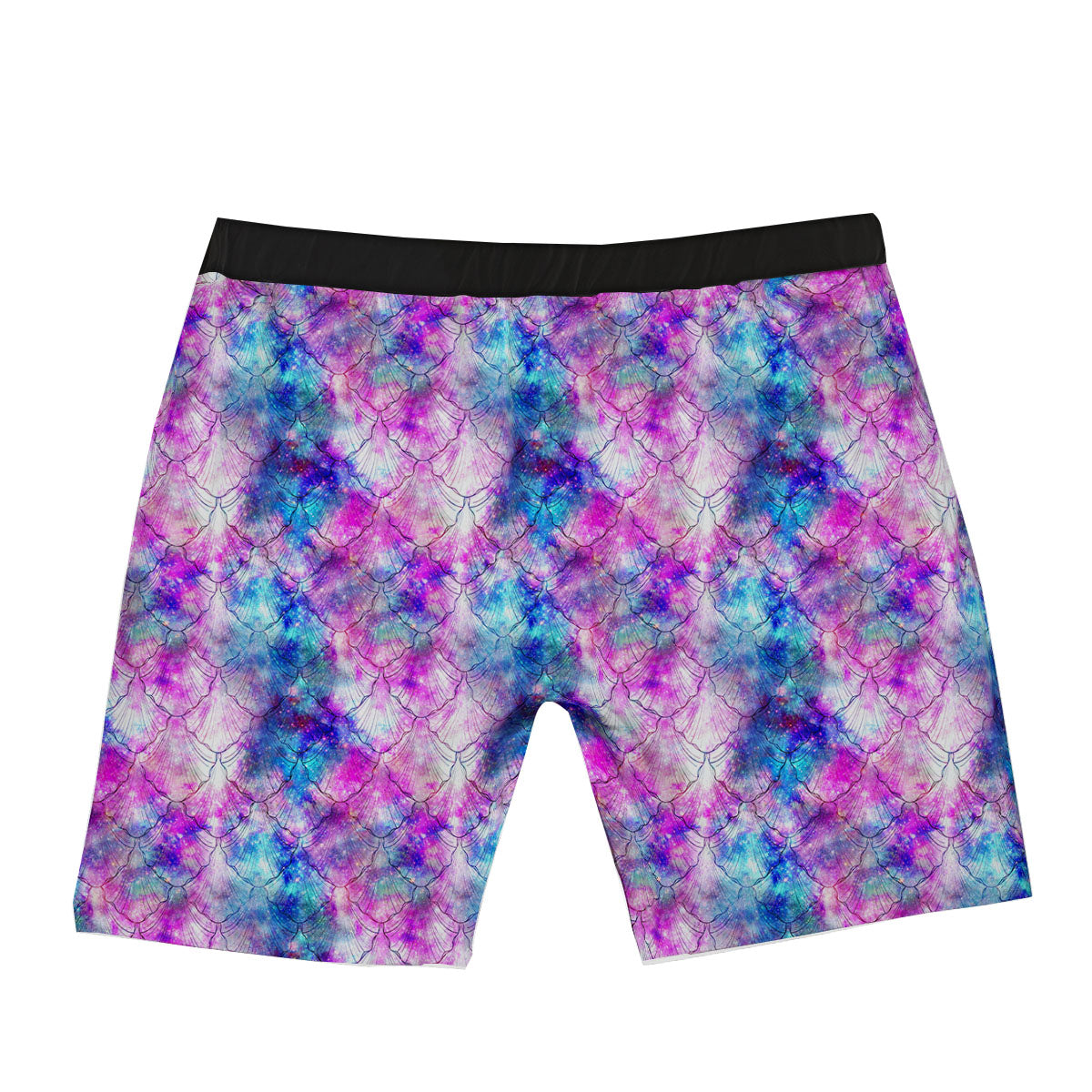 Mermaid Scales Galaxy Print Pattern Boxer Briefs-grizzshop