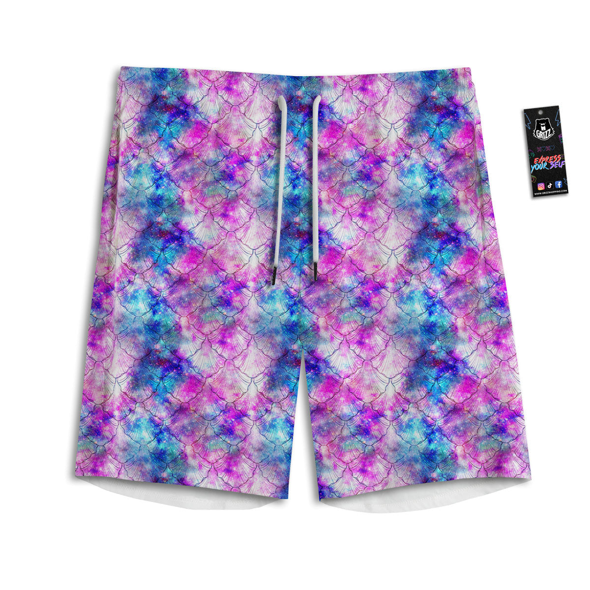 Palm Leave Night Tropical Print Pattern Men's Athletic Shorts