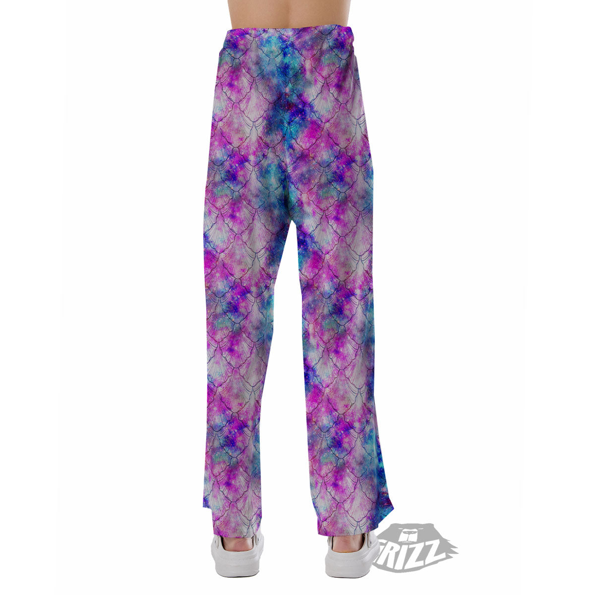 Mermaid Scales Galaxy Print Pattern Pajama Pants-grizzshop