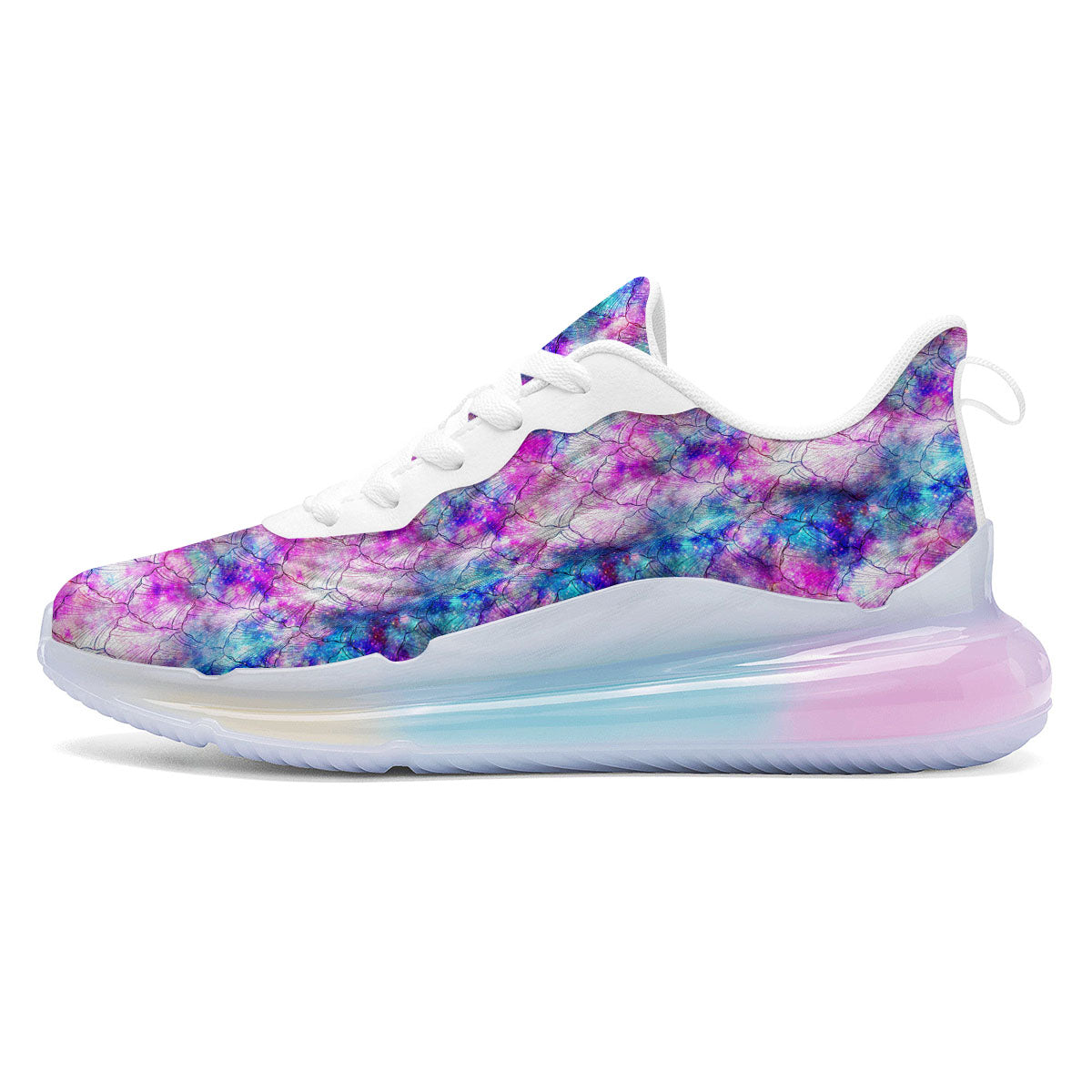Mermaid Scales Galaxy Print Pattern Running Sneakers-grizzshop