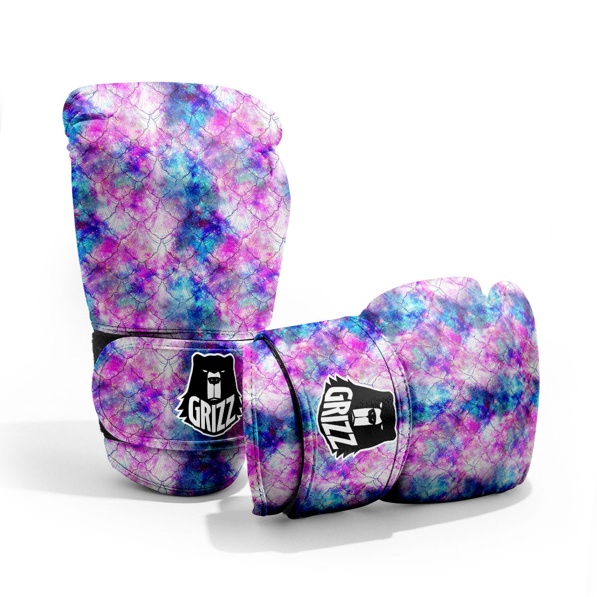 Mermaid Scales Galaxy Print Pattern Pro Boxing Glove