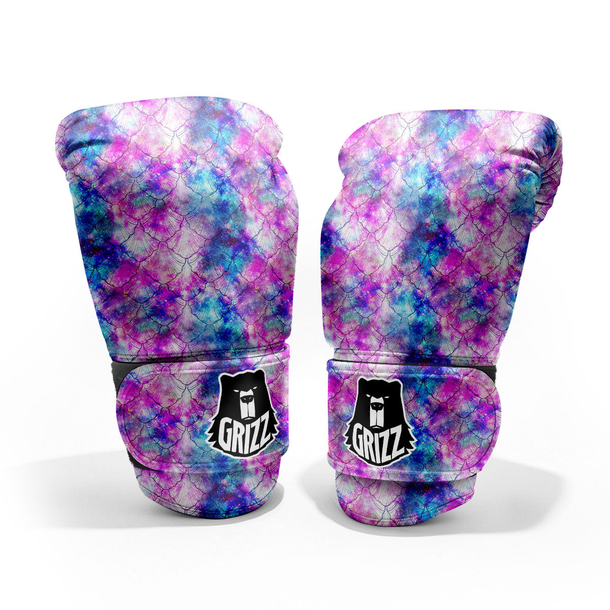 Mermaid Scales Galaxy Print Pattern Pro Boxing Glove