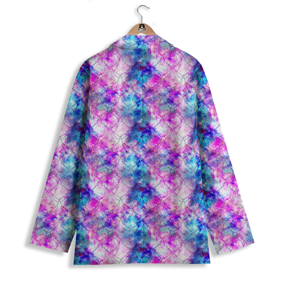 Mermaid Scales Galaxy Print Pattern Women's Blazer-grizzshop