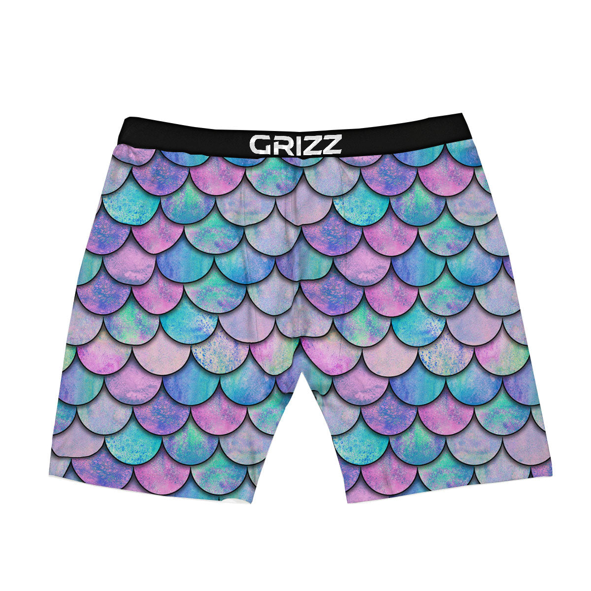Mermaid Scales Pink And Teal Print Pattern Boxer Briefs-grizzshop