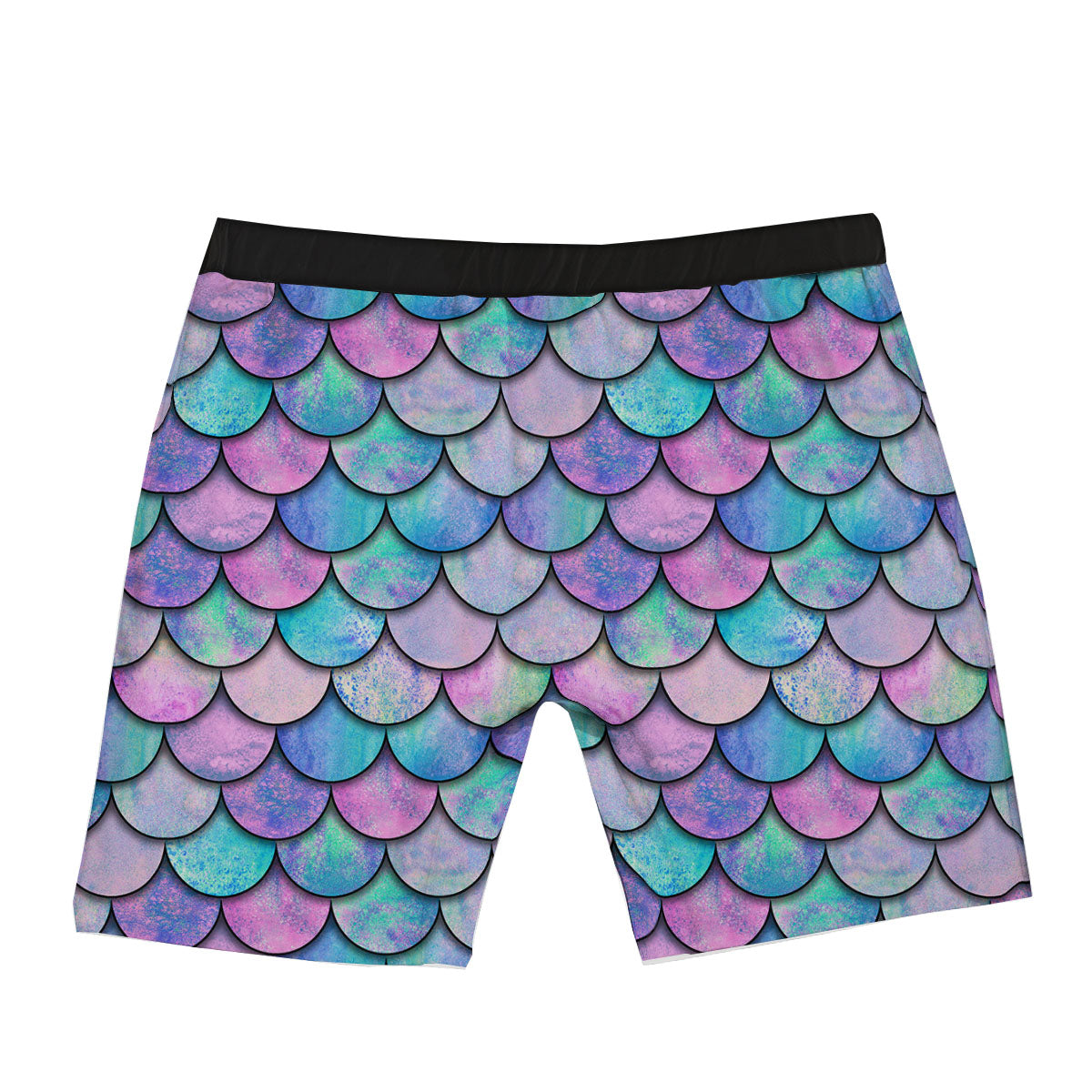 Mermaid Scales Pink And Teal Print Pattern Boxer Briefs-grizzshop