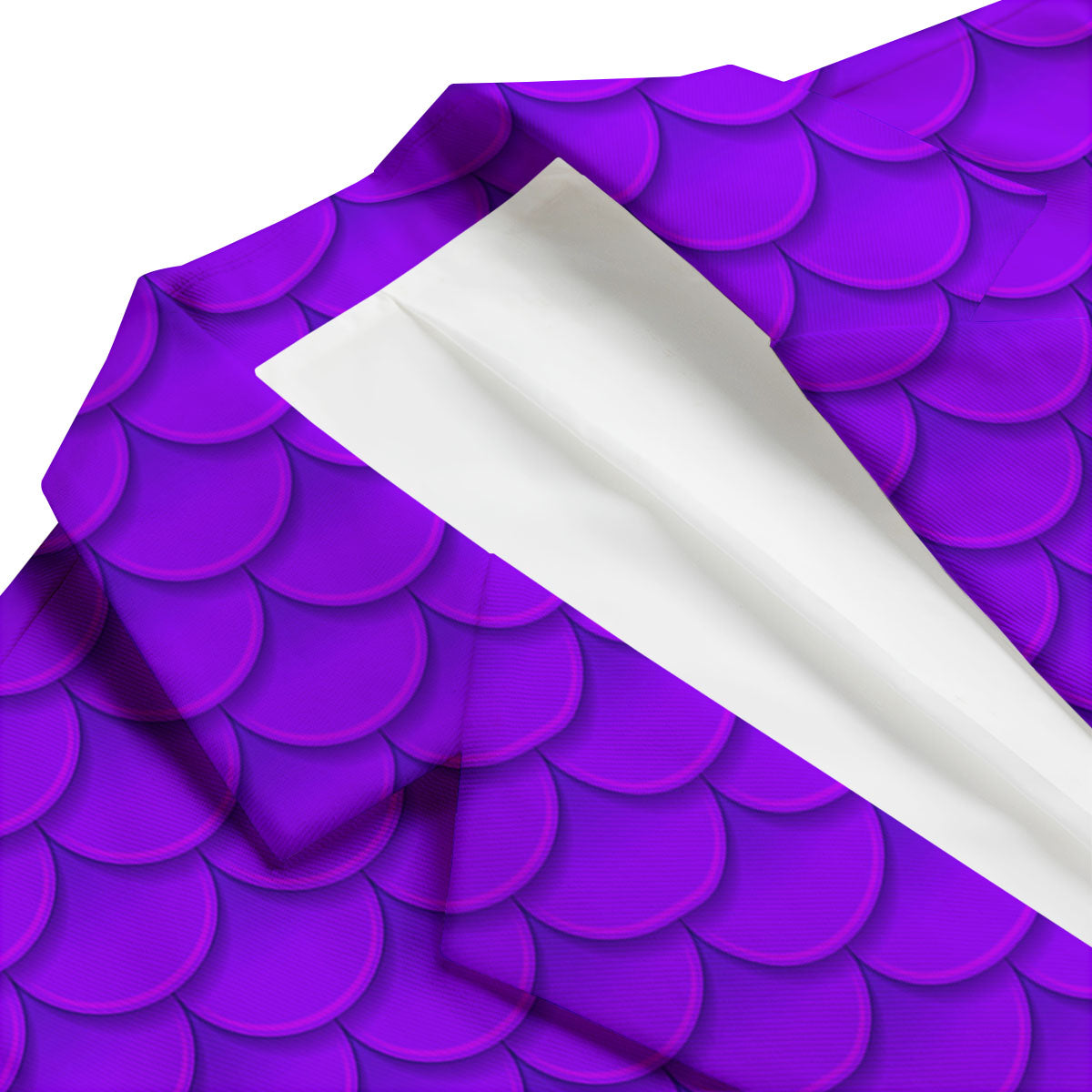 Mermaid Scales Purple Print Pattern Men's Blazer-grizzshop