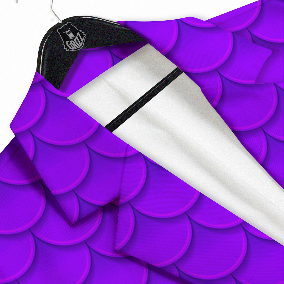 Mermaid Scales Purple Print Pattern Men's Sport Coat-grizzshop
