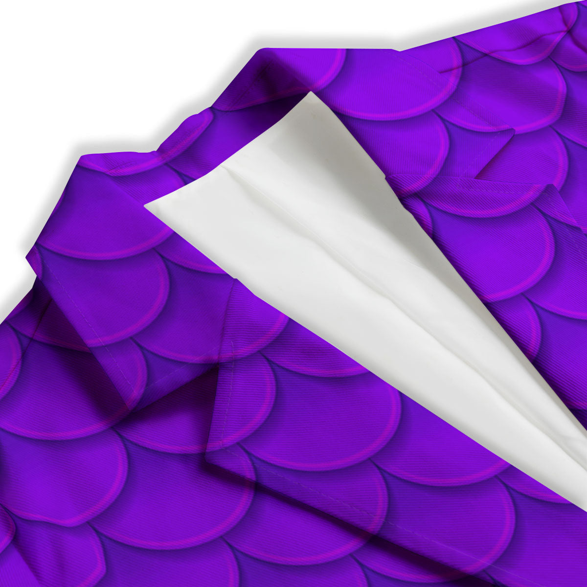Mermaid Scales Purple Print Pattern Women's Blazer-grizzshop