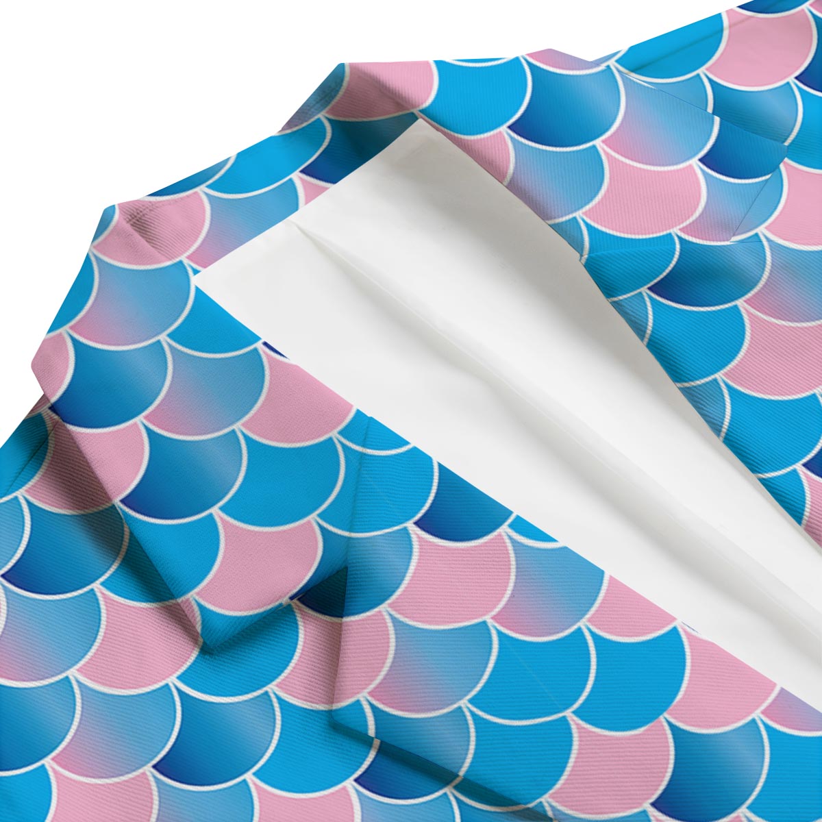 Mermaid Scales Teal Pink Print Pattern Men's Blazer-grizzshop