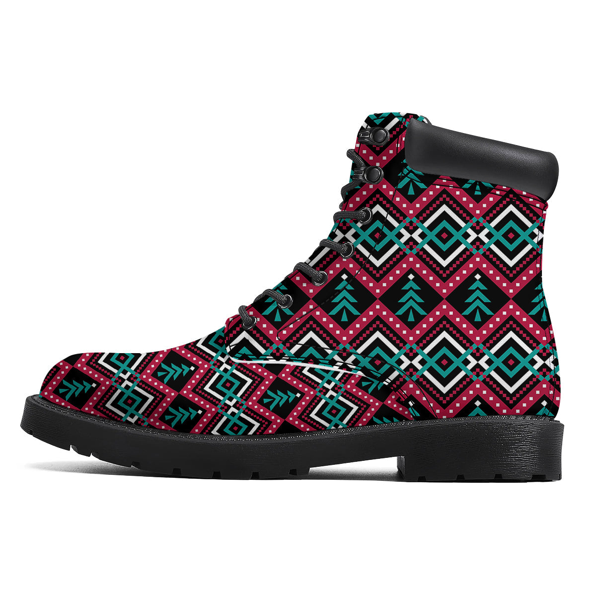 Merry Christmas Zigzag Print Pattern Boots-grizzshop