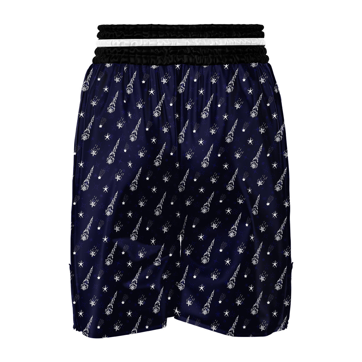 Meteor And White Star Print Pattern Boxing Shorts-grizzshop