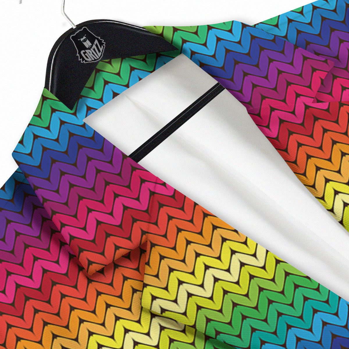 Mexican Rainbow Knitted Print Pattern Men's Sport Coat-grizzshop
