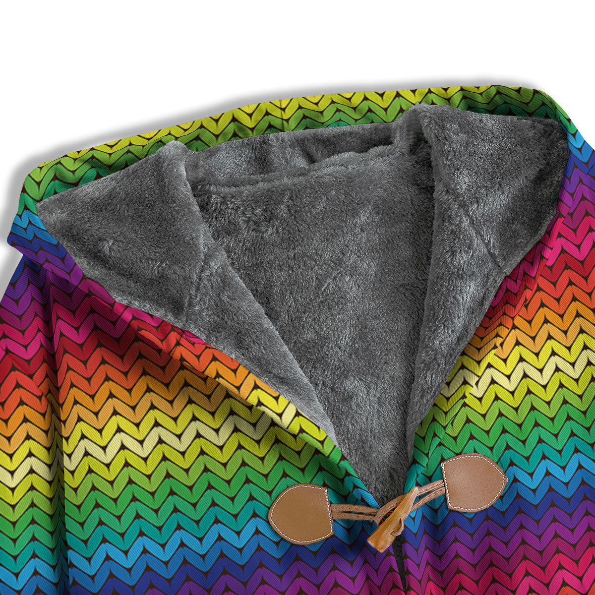 Mexican Rainbow Knitted Print Pattern Men's Windbreaker Jacket-grizzshop