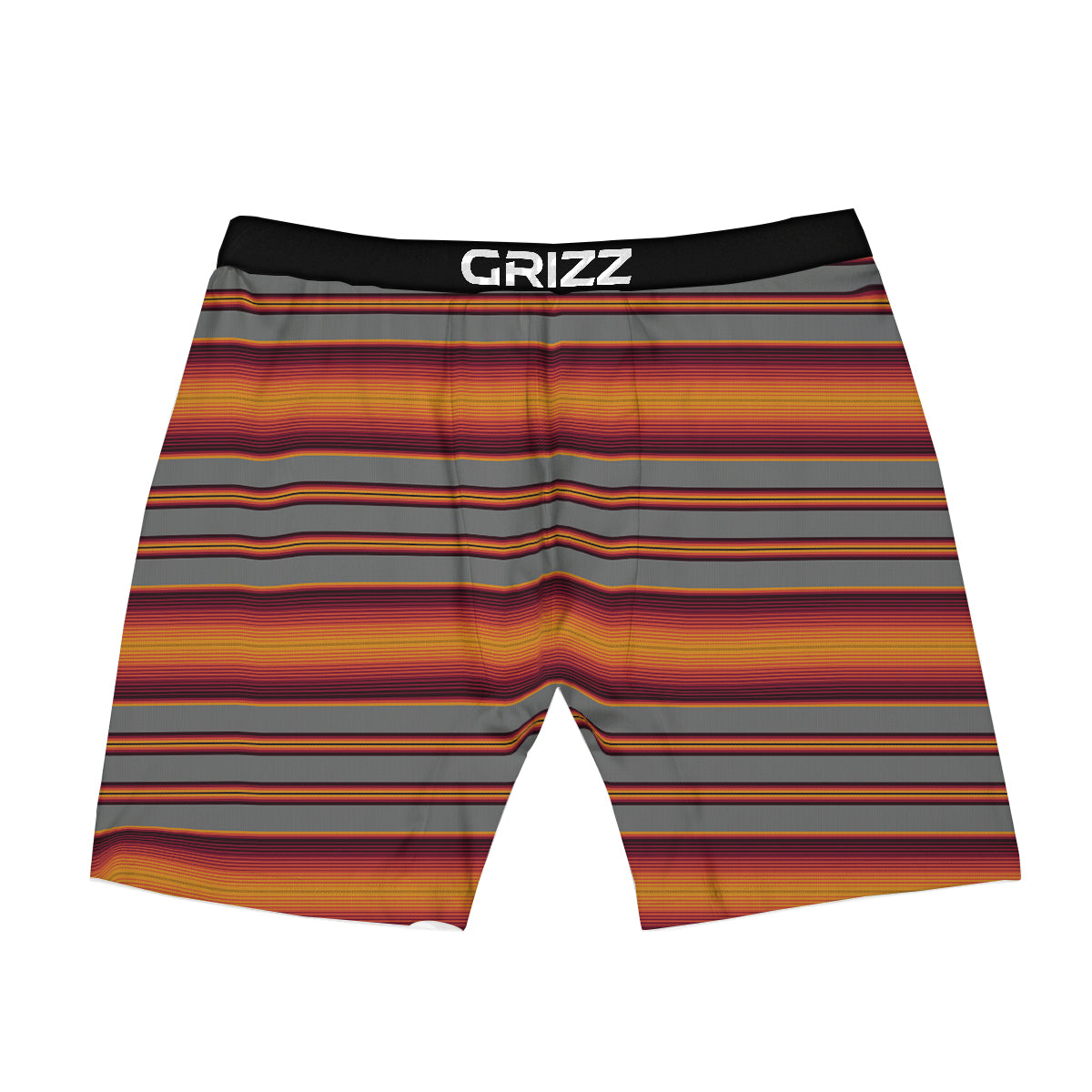 Mexican Serape Grey Orange Print Boxer Briefs-grizzshop