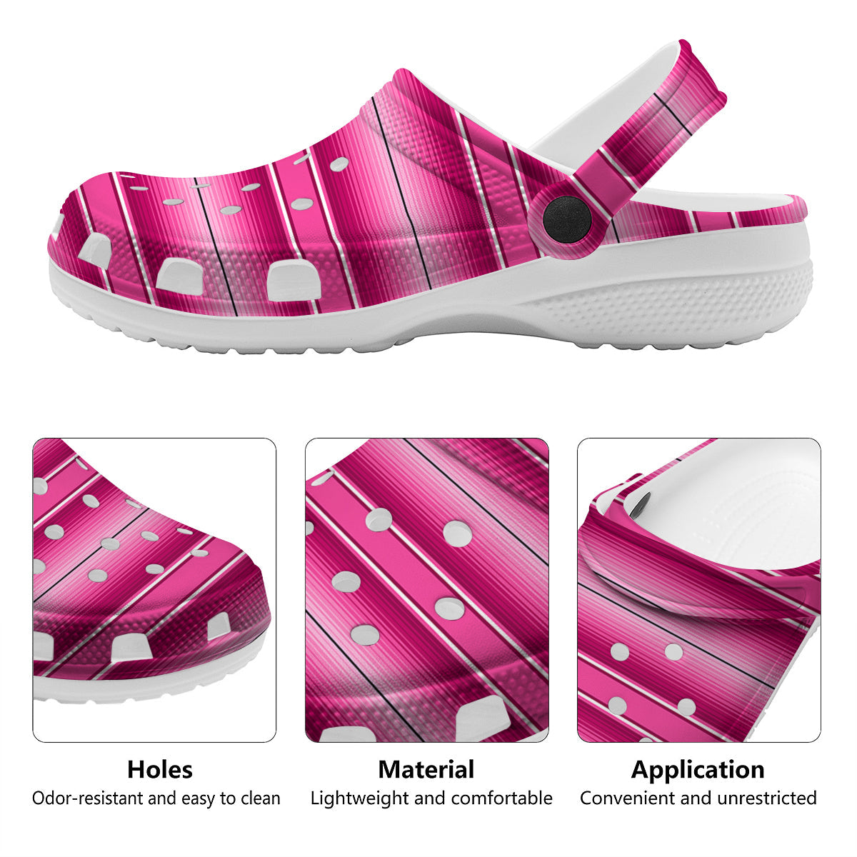 Mexican Serape Pink Print Clog-grizzshop