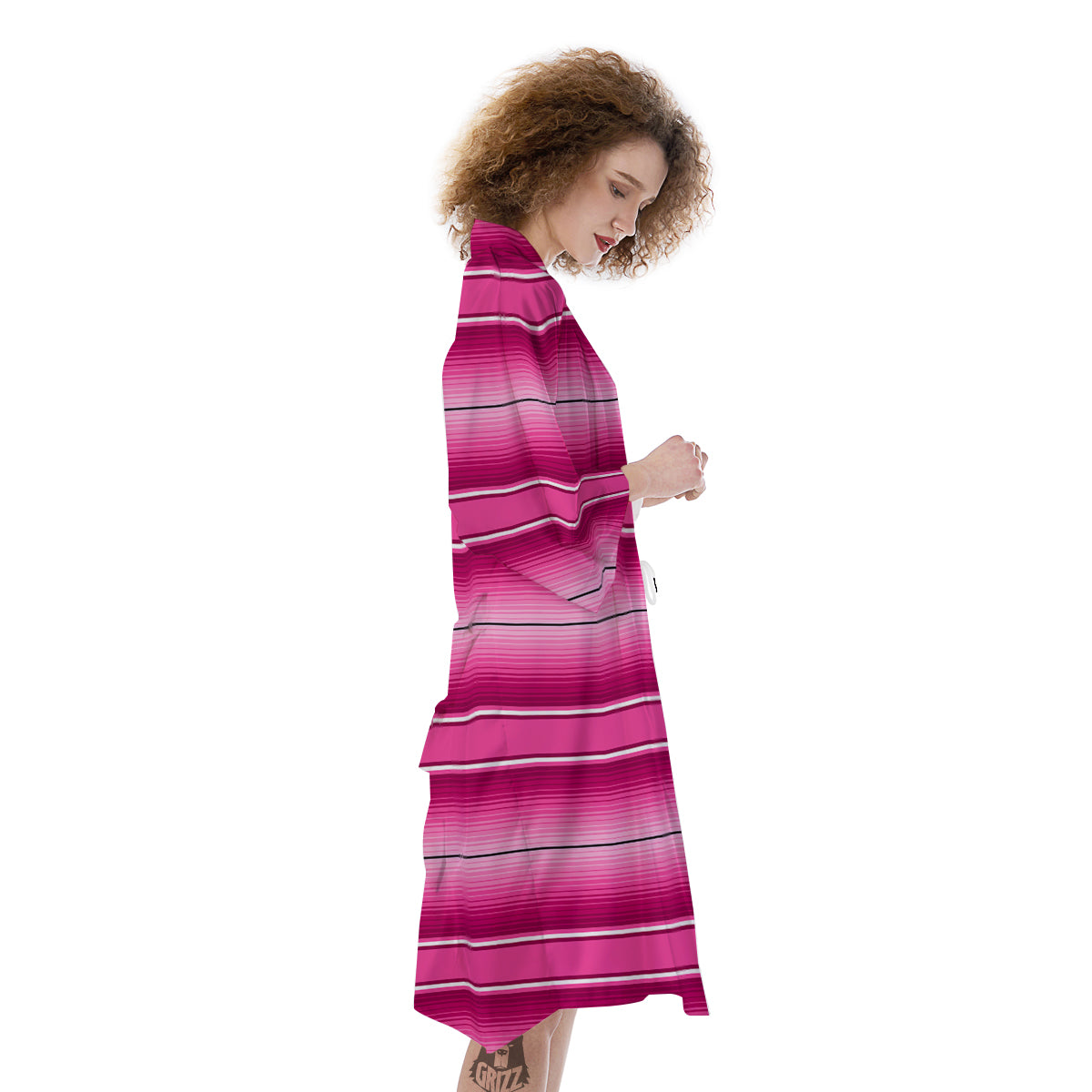 Mexican Serape Pink Print Kimono-grizzshop