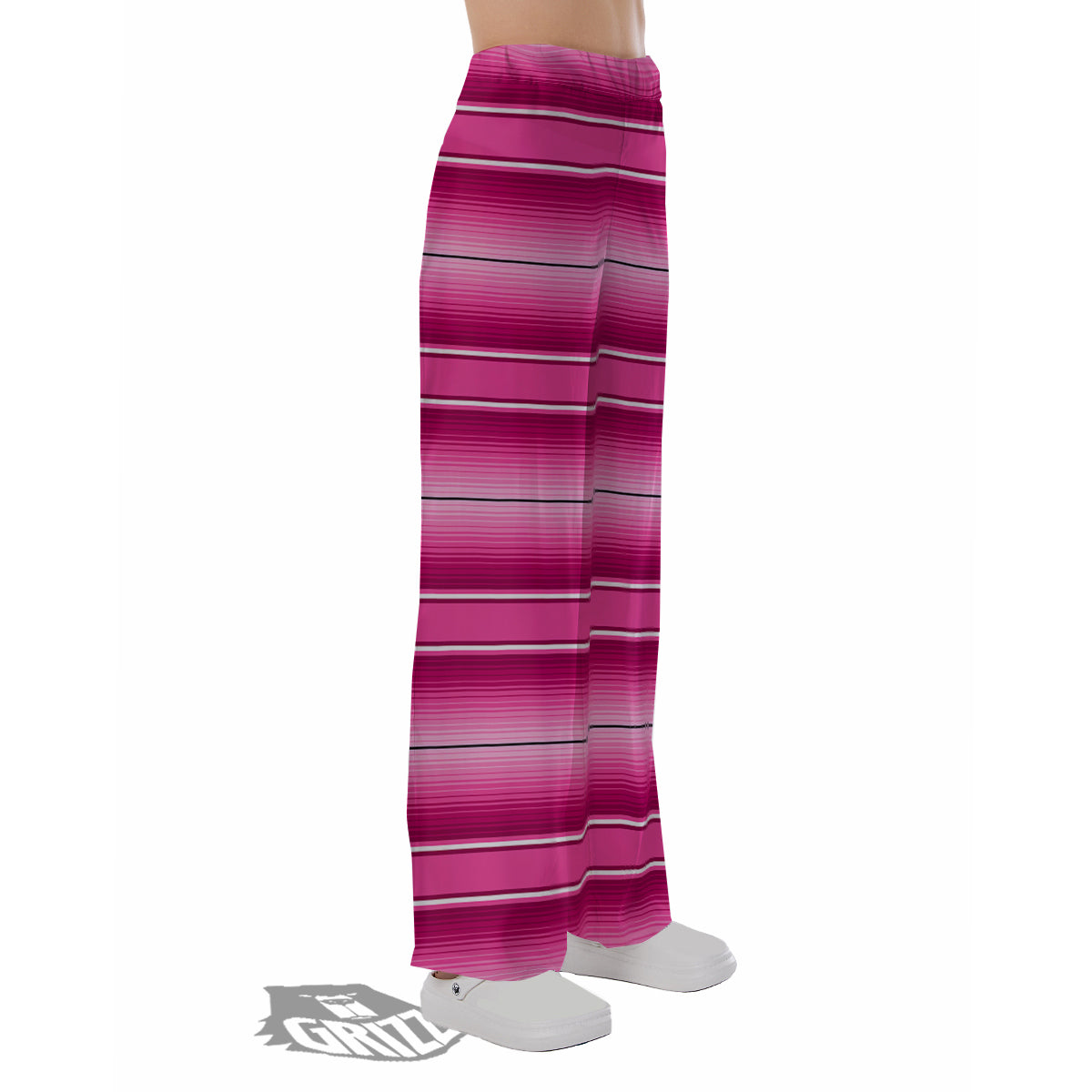 Mexican Serape Pink Print Pajama Pants-grizzshop