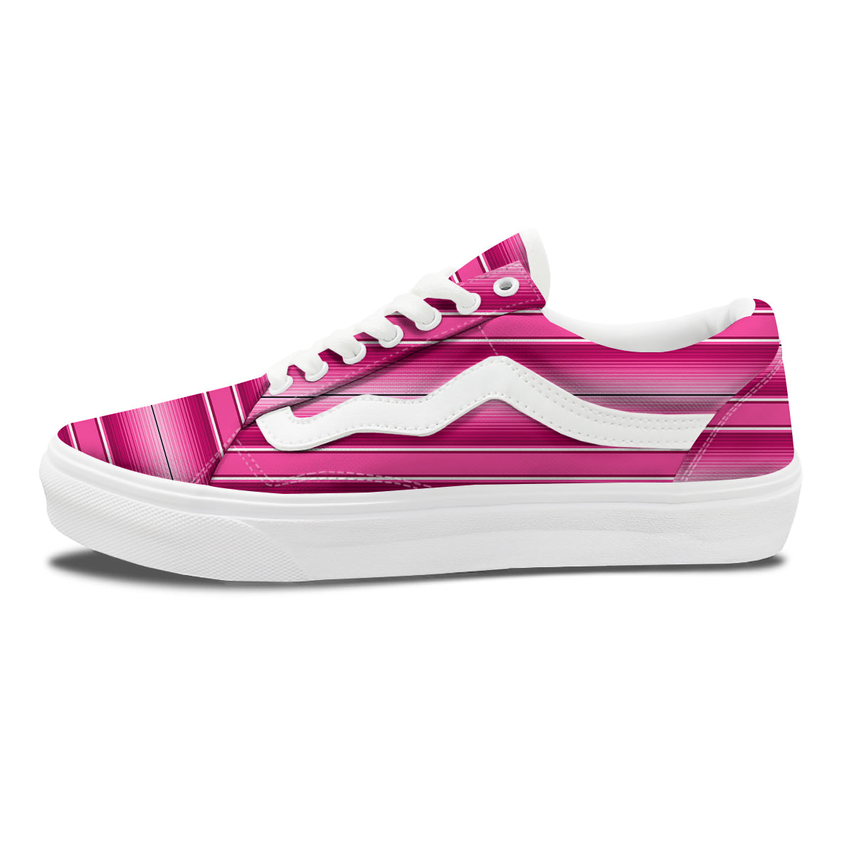 Mexican Serape Pink Print Skate Shoes-grizzshop
