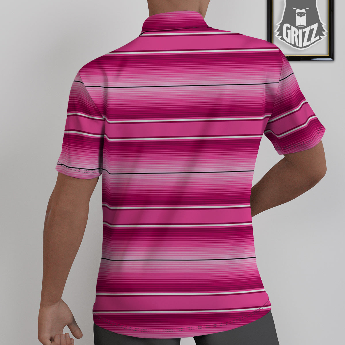 Mexican Serape Pink Print Untucked Shirts-grizzshop