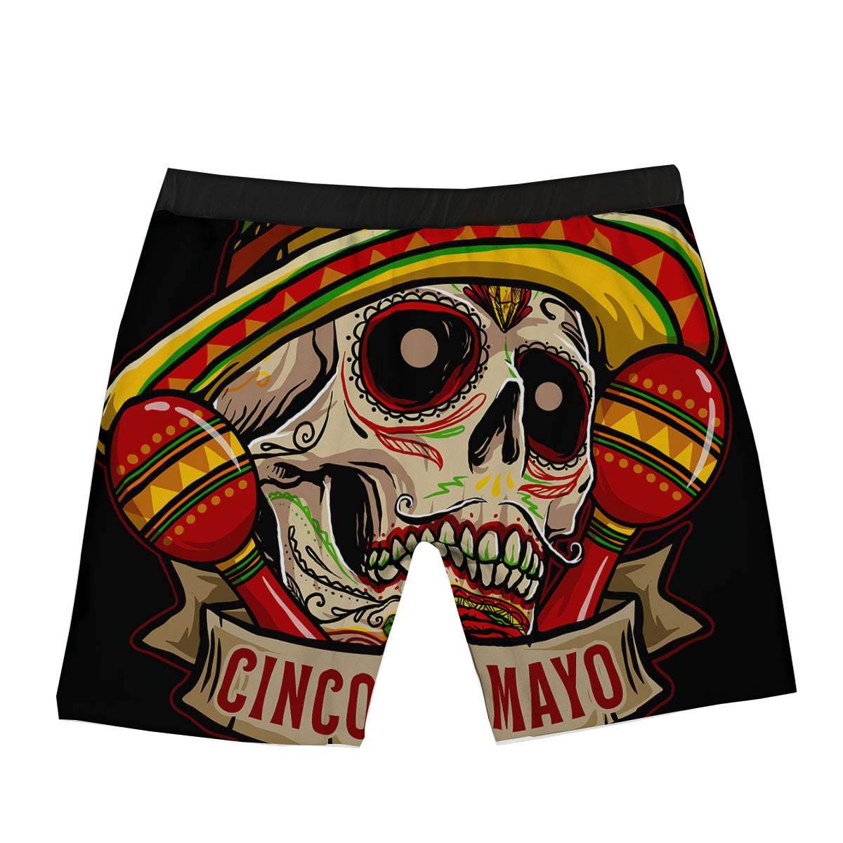 Mexican Skull Cinco de Mayo Print Boxer Briefs-grizzshop