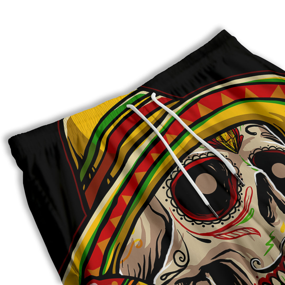 Mexican Skull Cinco de Mayo Print Men's Athletic Shorts