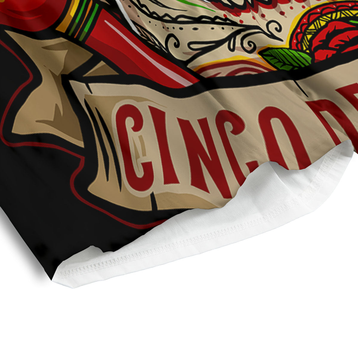 Mexican Skull Cinco de Mayo Print Men's Athletic Shorts