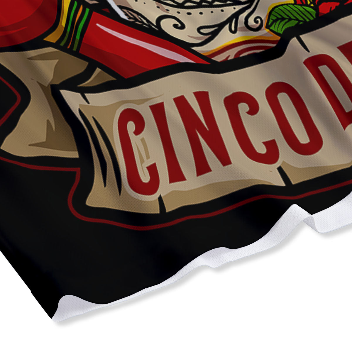 Mexican Skull Cinco de Mayo Print Mesh Shorts