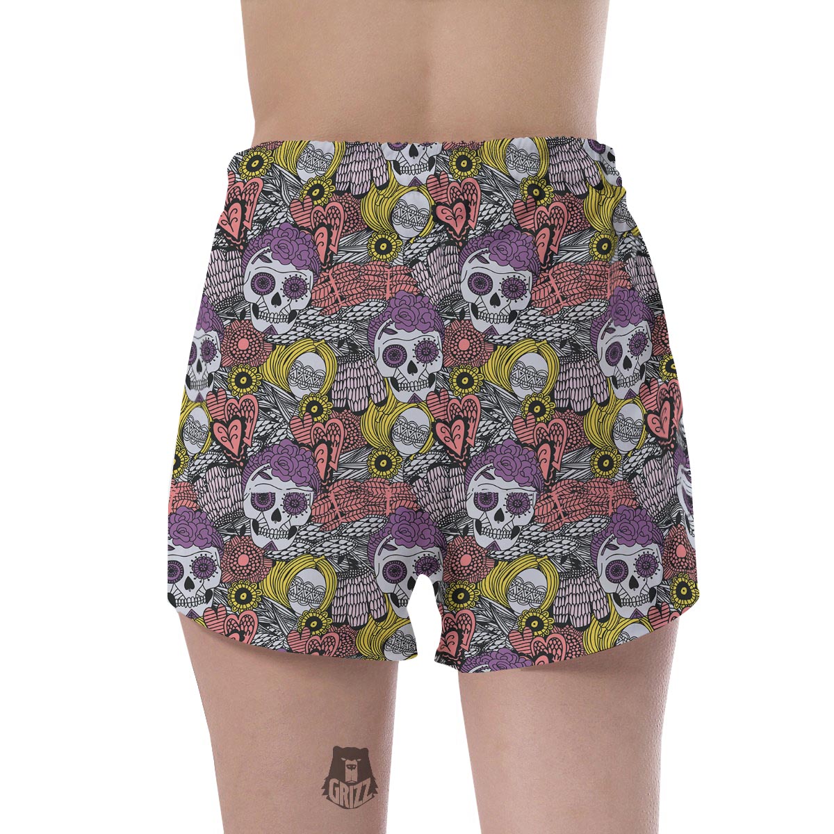 Mexican Skull Women's Shorts-grizzshop