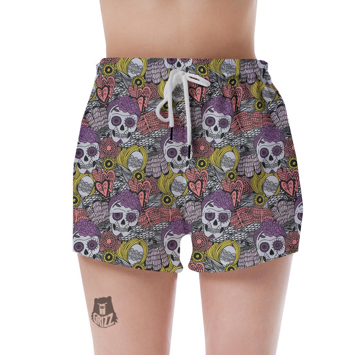 Mexican Skull Women's Shorts-grizzshop