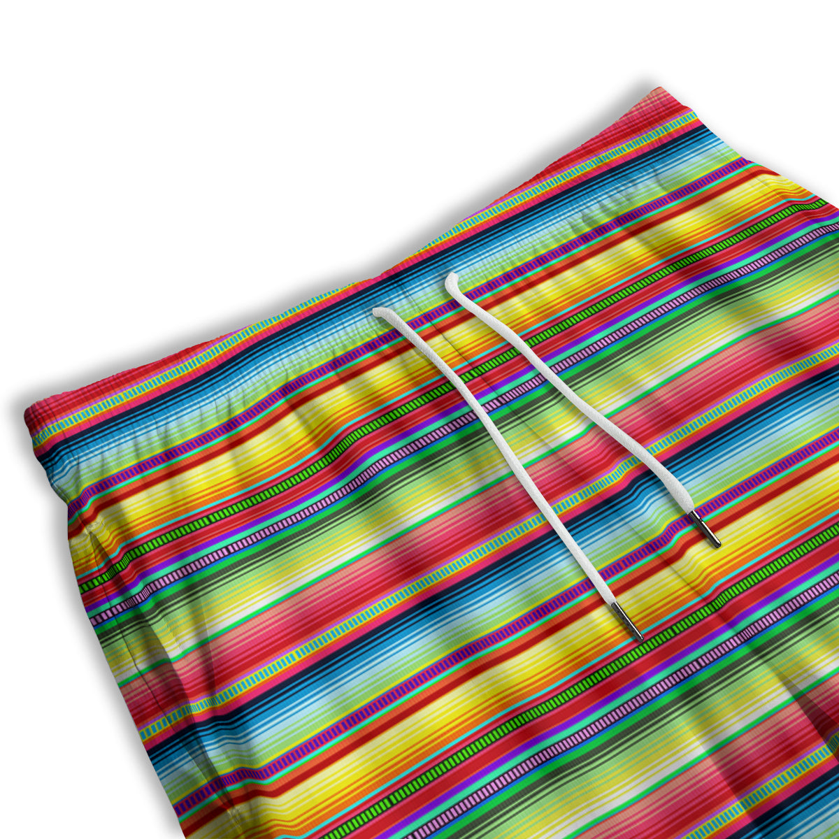 Mexican Stripe Cinco De Mayo Print Men's Athletic Shorts