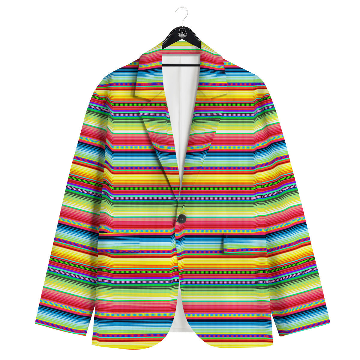 Mexican Stripe Cinco De Mayo Print Men's Sport Coat-grizzshop
