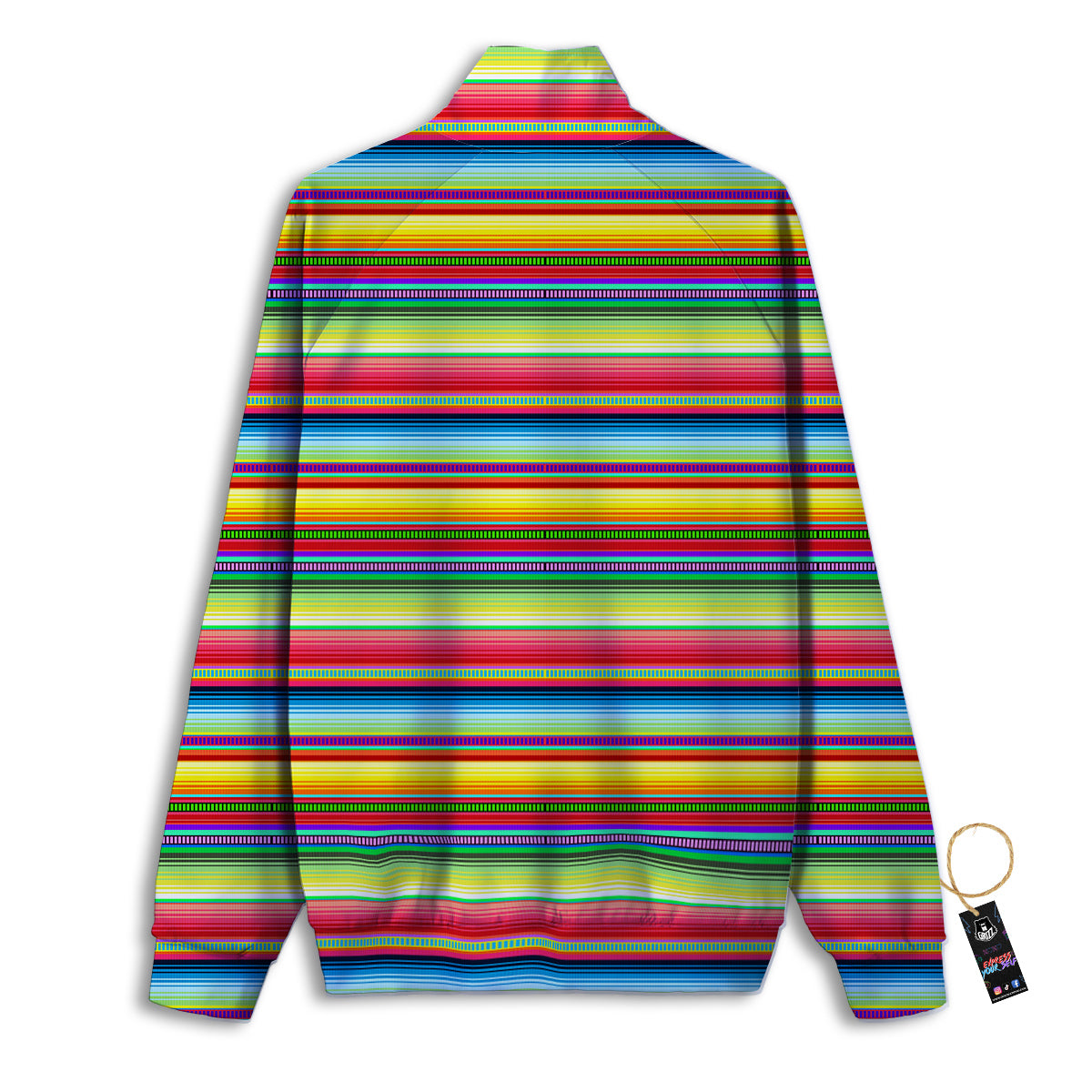Mexican Stripe Cinco De Mayo Print Track Jacket-grizzshop