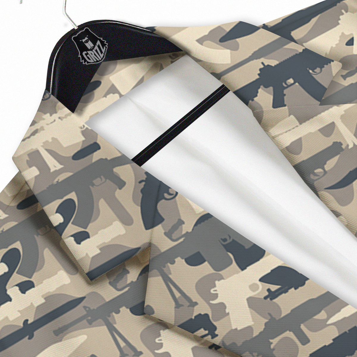 Military Gun Air Force Camo Print Men's Sport Coat-grizzshop