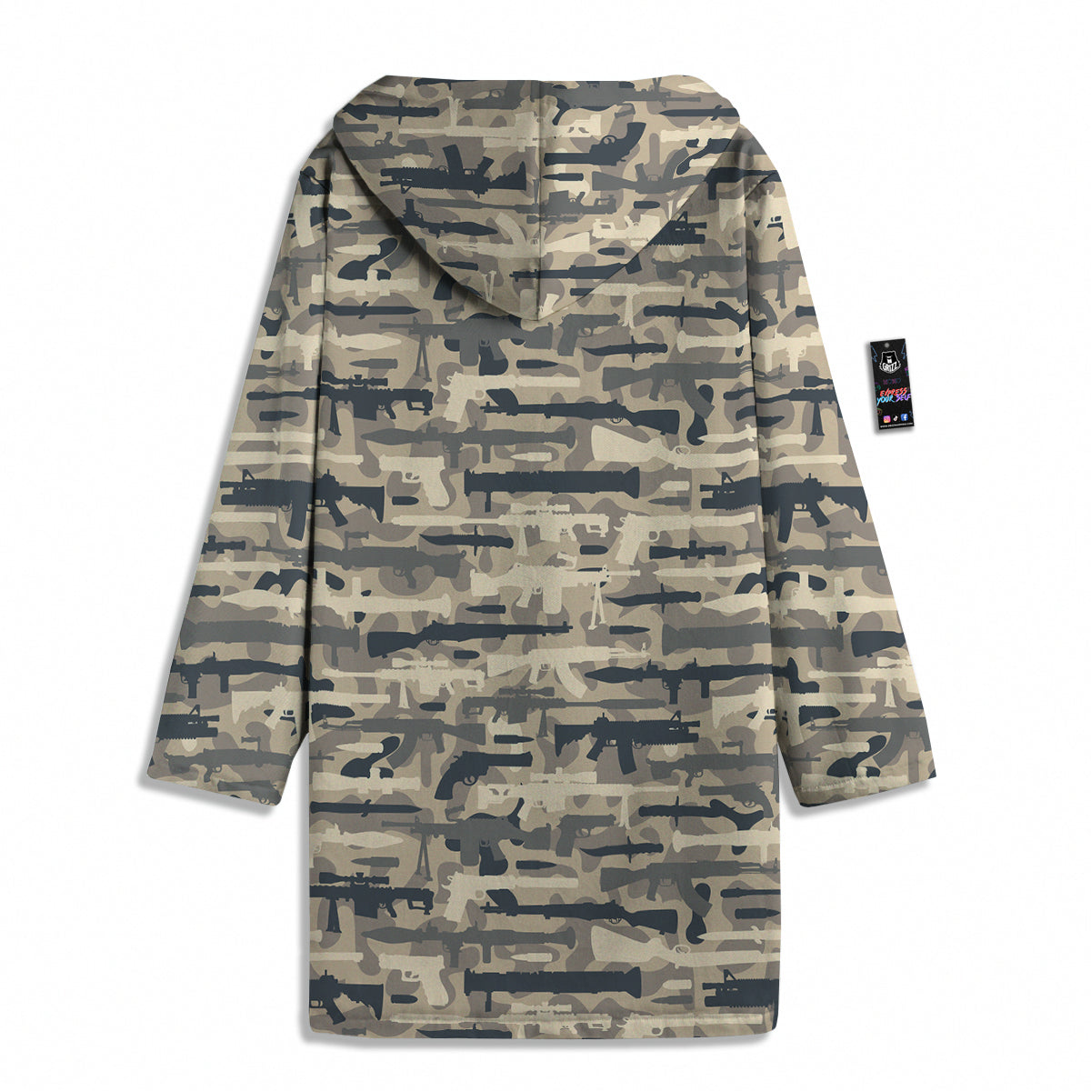 Military Gun Air Force Camo Print Men's Windbreaker Jacket-grizzshop
