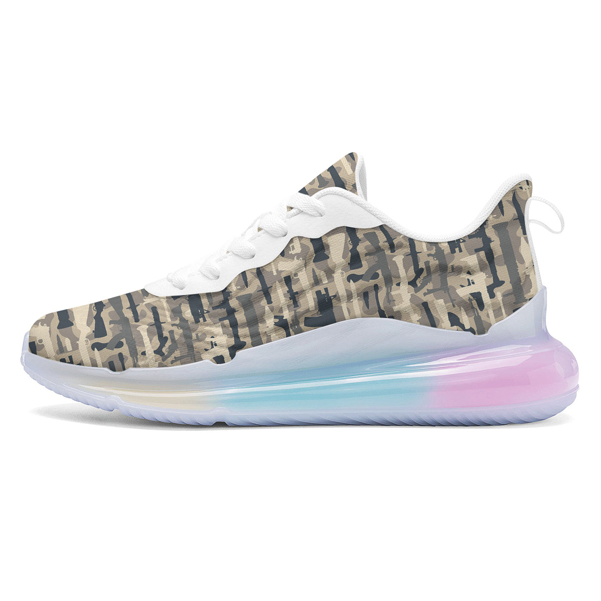 Military Gun Air Force Camo Print Running Sneakers-grizzshop