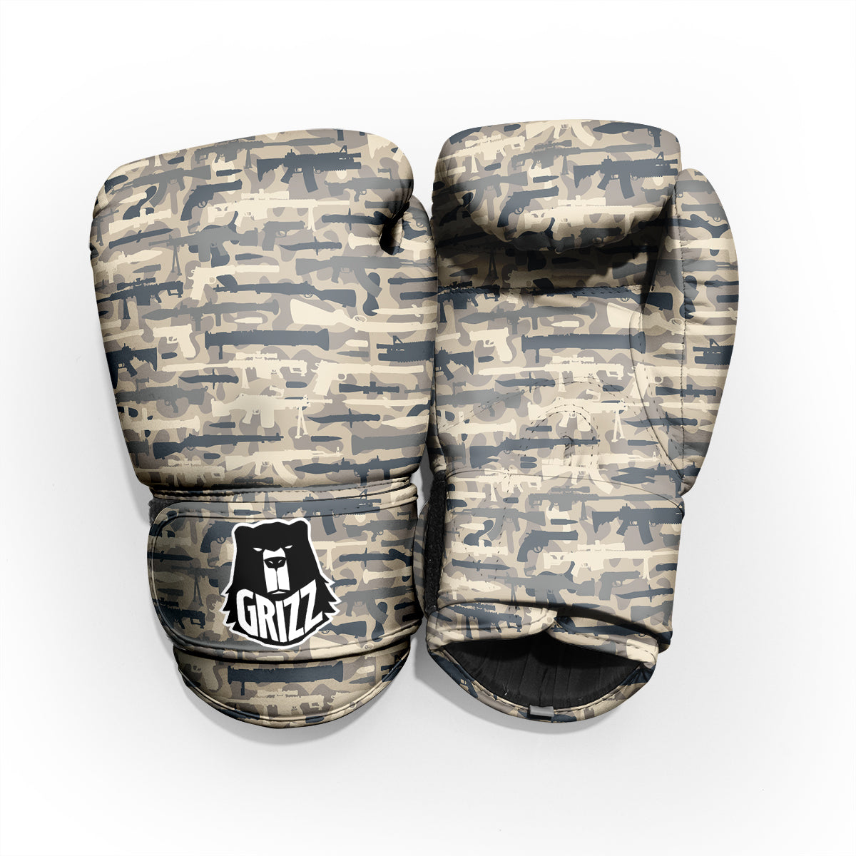 Military Gun Air Force Camo Print Pro Boxing Glove