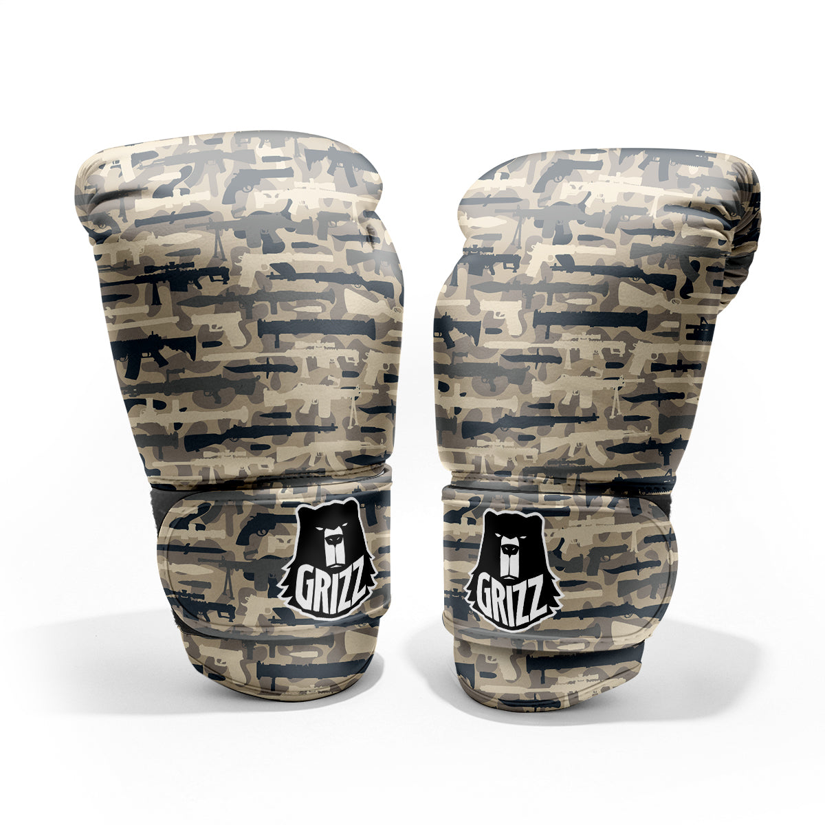 Military Gun Air Force Camo Print Pro Boxing Glove