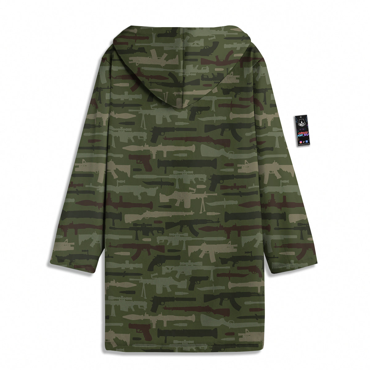 Military Gun Camo Print Men's Windbreaker Jacket-grizzshop