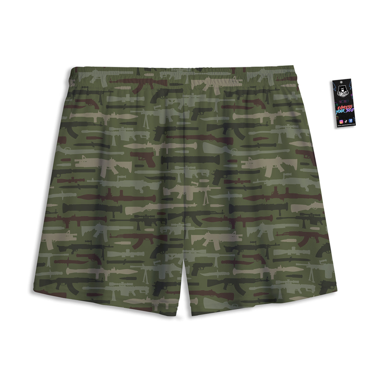 Optical Illusion Moving Dizzy Spiral Mesh Shorts