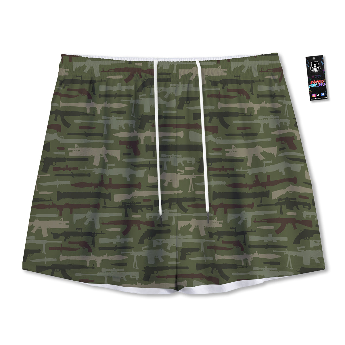 Optical Illusion Moving Dizzy Spiral Mesh Shorts