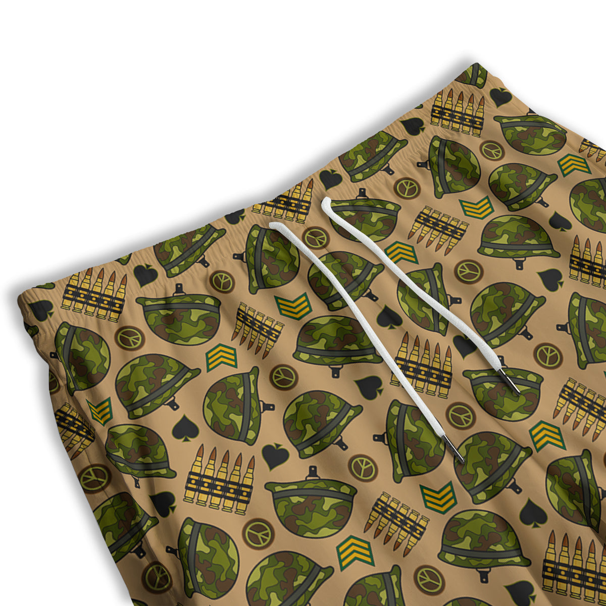 Military USA Print Pattern Men's Athletic Shorts