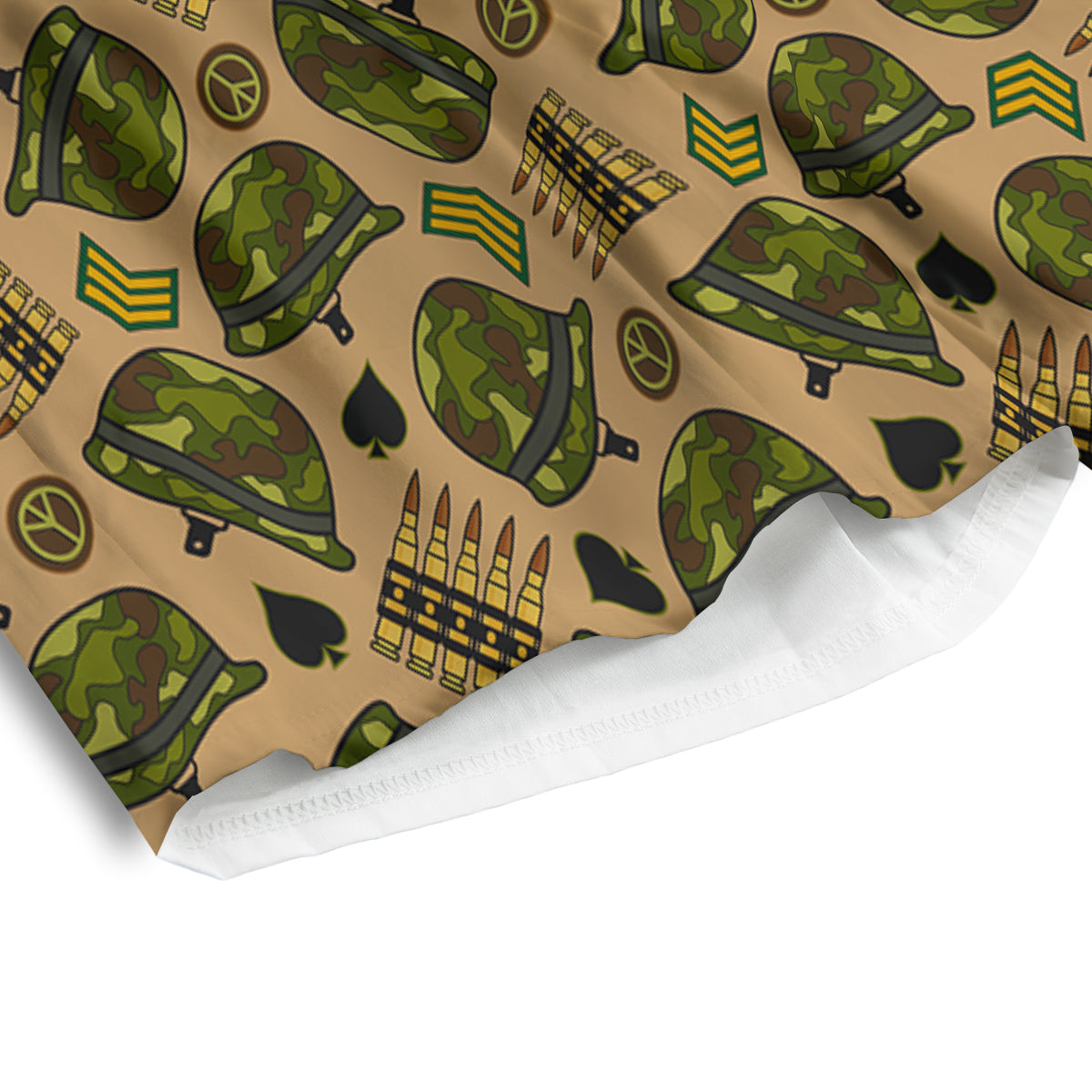 Military USA Print Pattern Men's Athletic Shorts