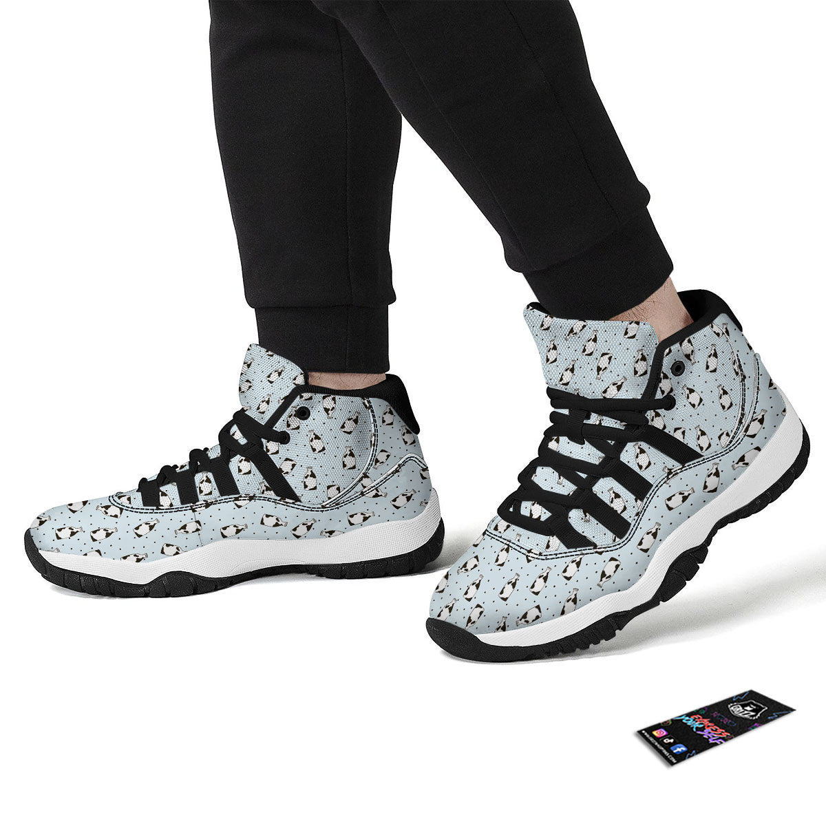 Milk Bottle Cow Print Pattern Black Bball Shoes-grizzshop