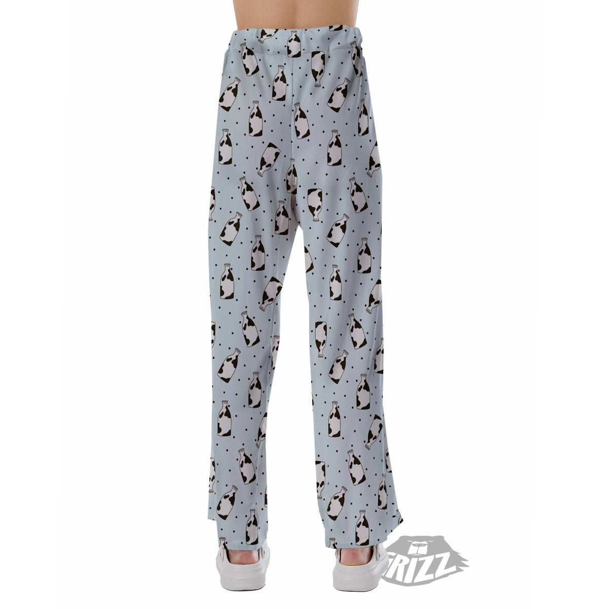 Milk Bottle Cow Print Pattern Pajama Pants-grizzshop