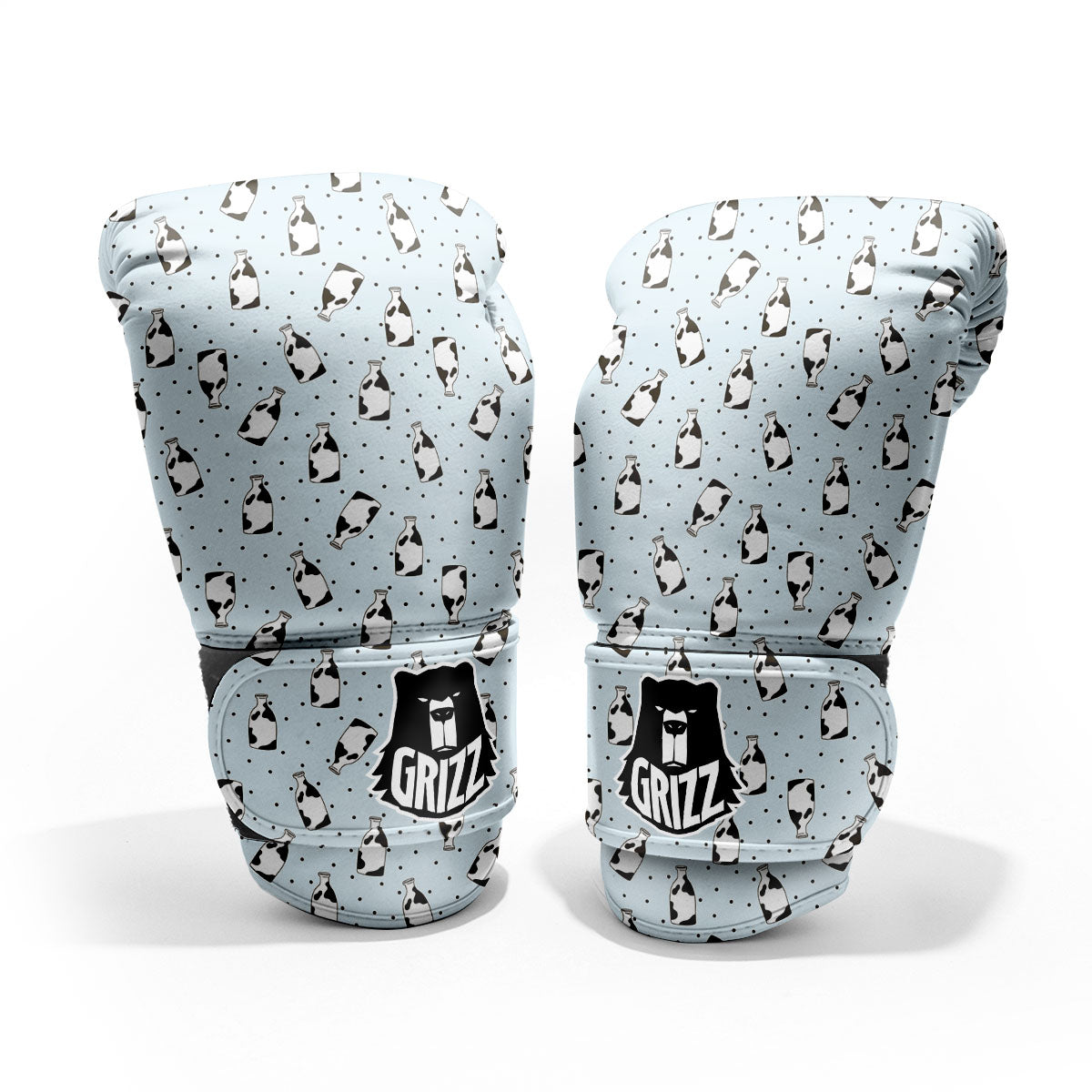 Milk Bottle Cow Print Pattern Pro Boxing Glove