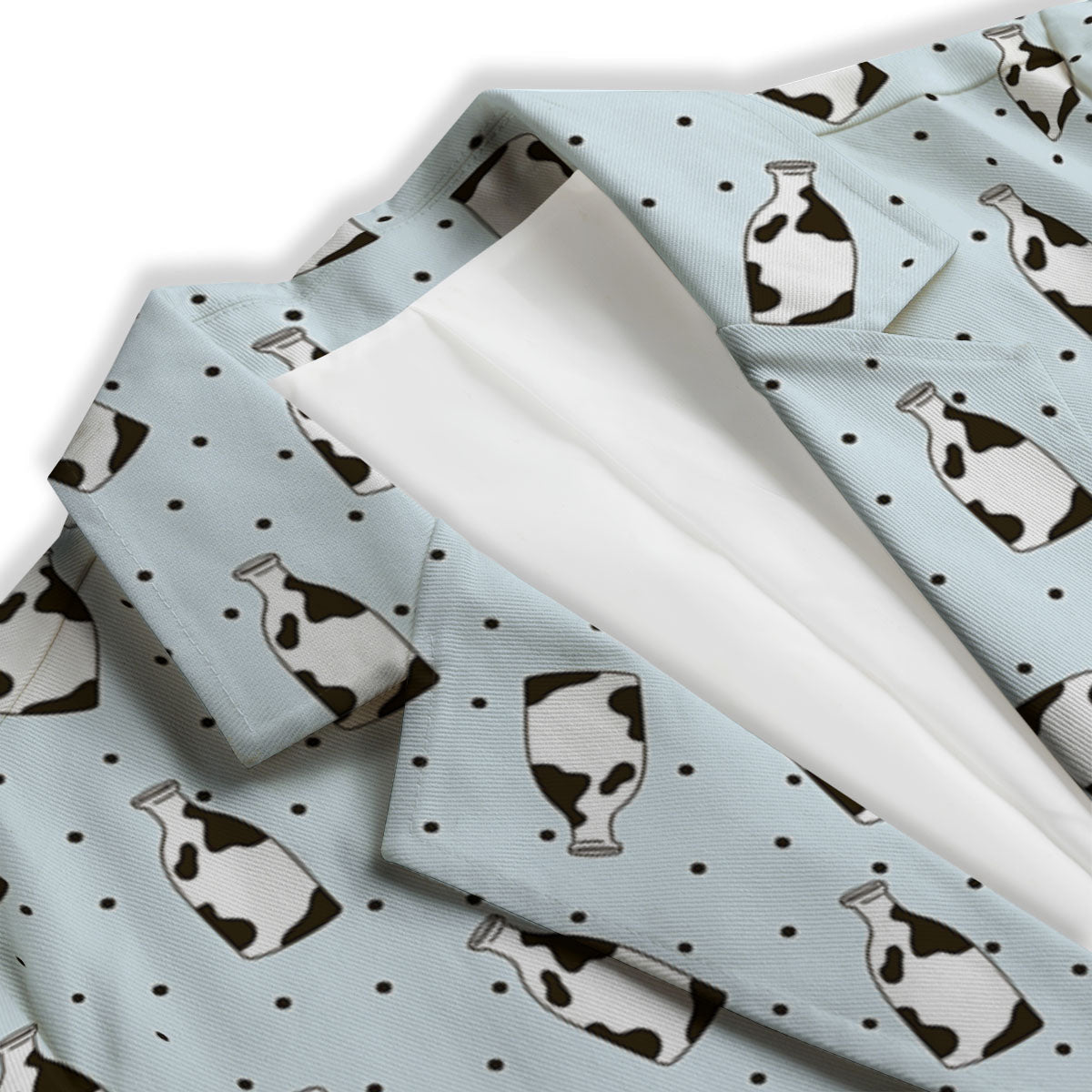 Milk Bottle Cow Print Pattern Women's Blazer-grizzshop