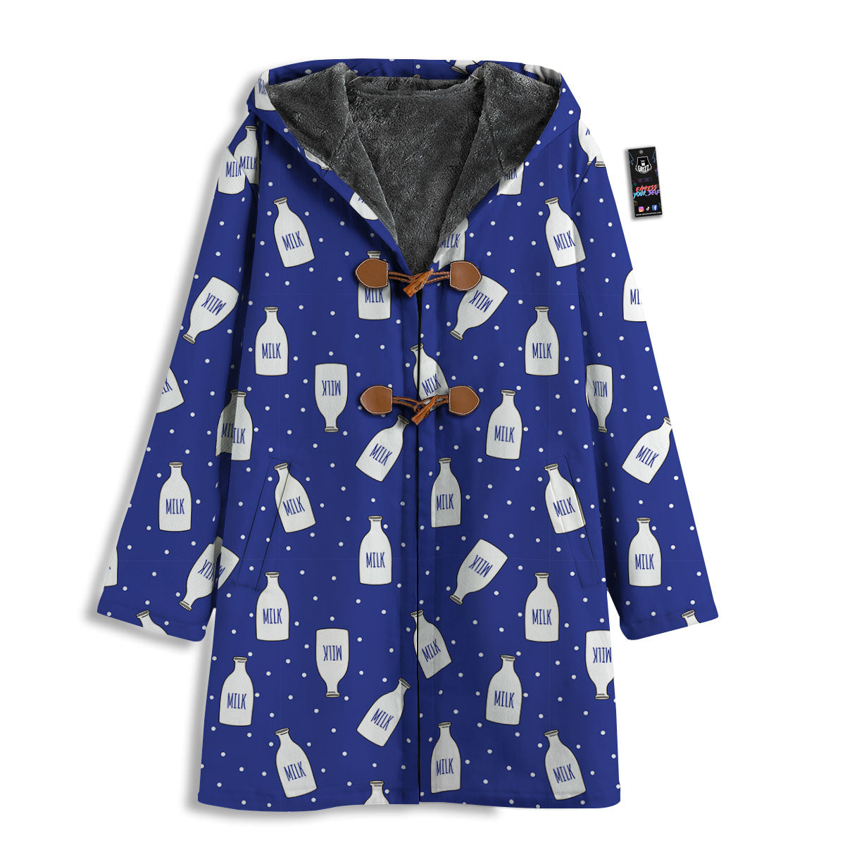 Milk Pattern Print Men's Windbreaker Jacket-grizzshop