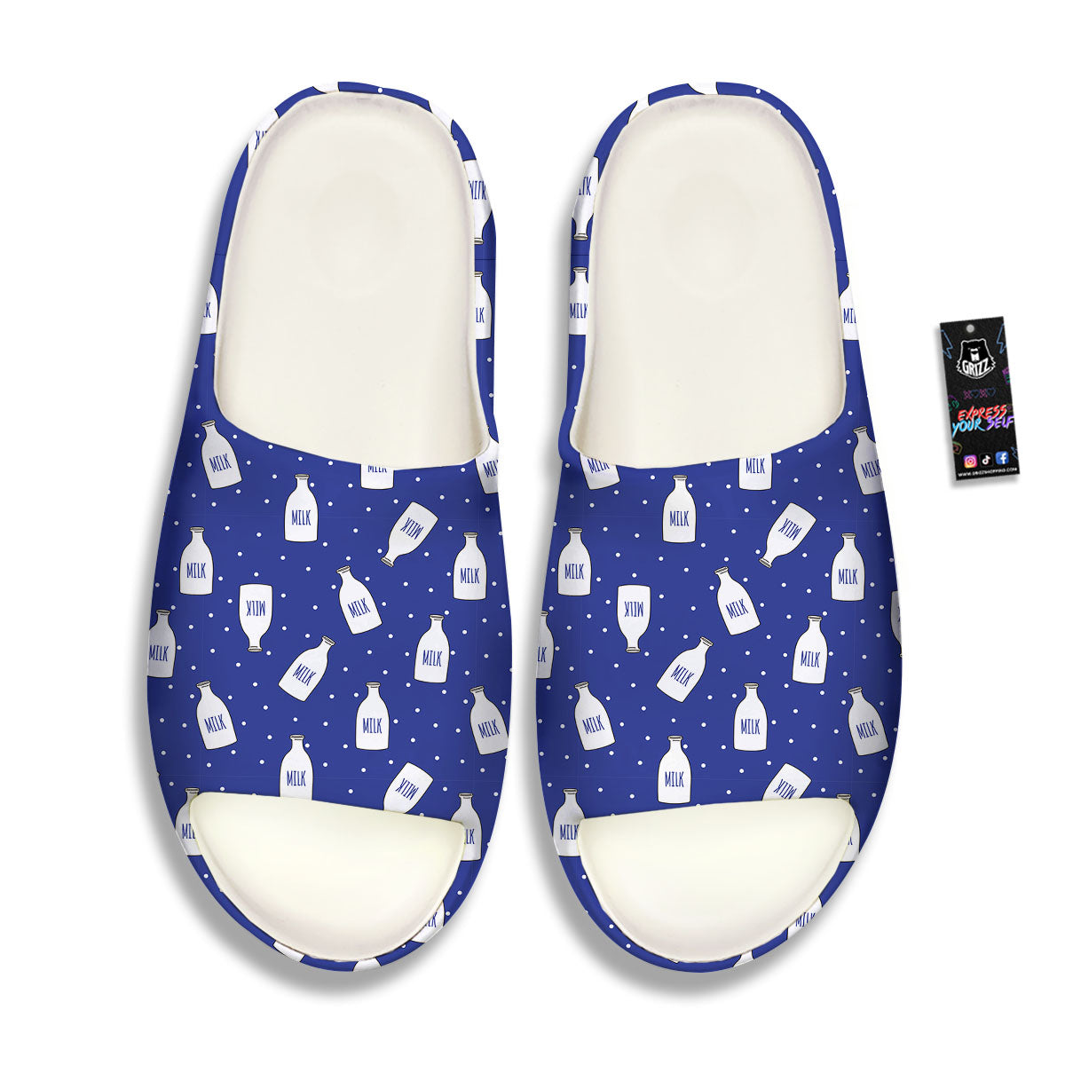 Milk Pattern Print Sandals-grizzshop